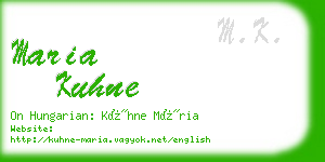 maria kuhne business card
